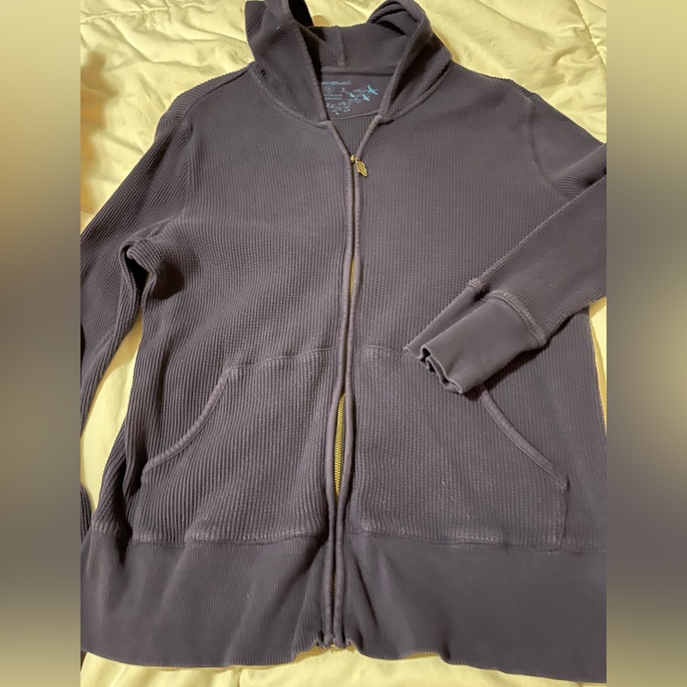 Eddie Bauer 100% Cotton Ribbed Full-Zip Hoodie - F1005